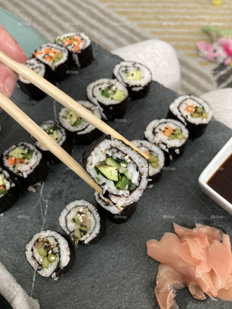 Homemade sushi 
