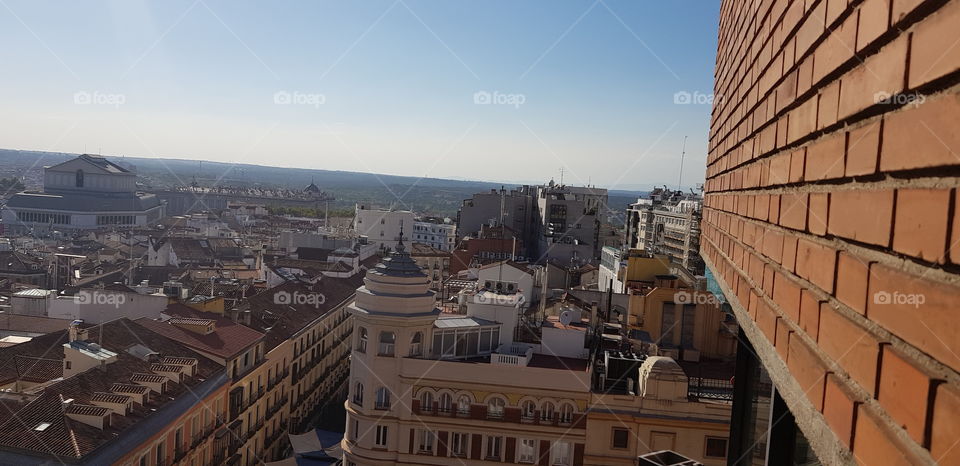 El Corte Ingles view of Madrid from the 9th floor