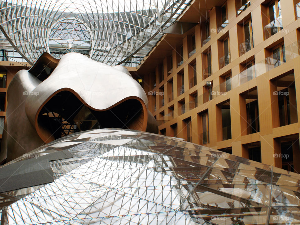 DZ Bank, interior, by Frank Gehry. 