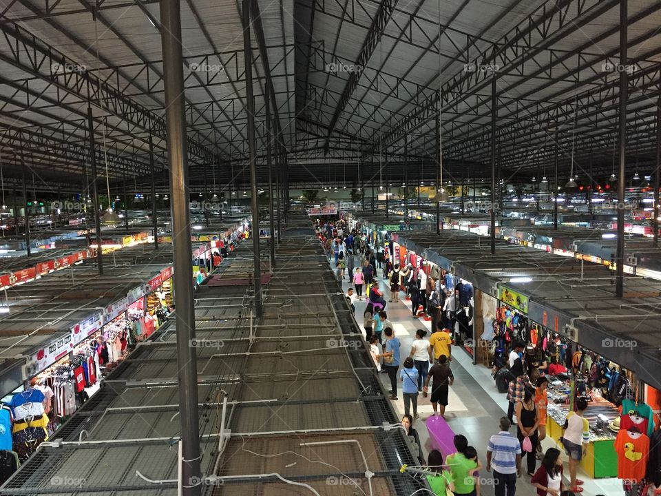 Night market in Hatyai Thailand. Taken at 18 April 2015