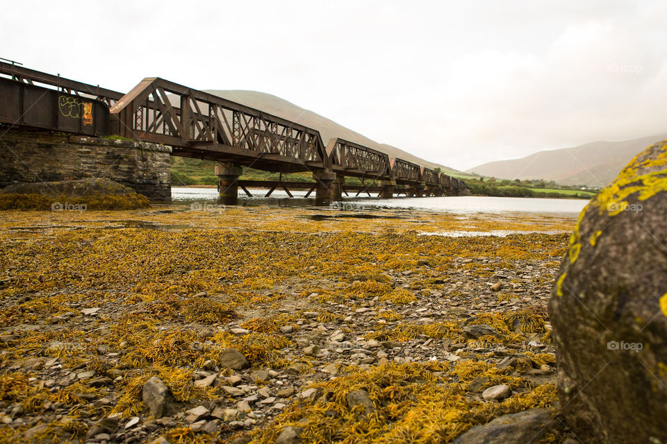 Bridge over water at Golden hour with strong lines and shapes