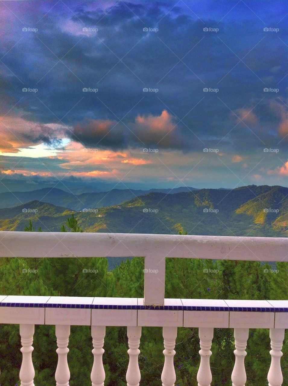 Clouds over the mountains