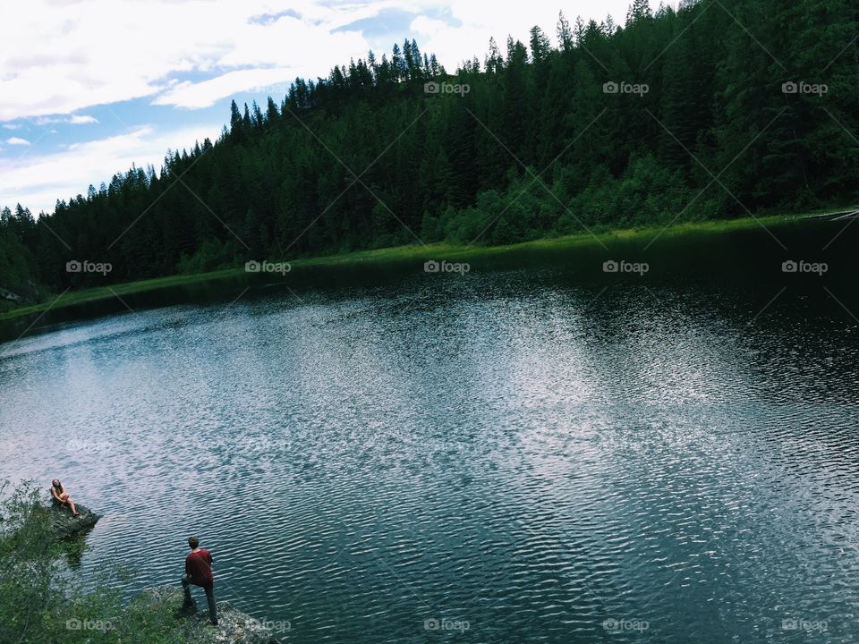 A mountain lake in north Idaho