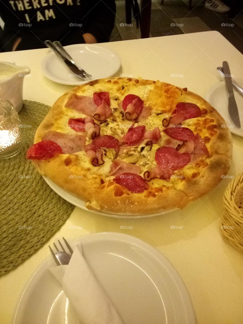 appetizing and tasty Italian pizza