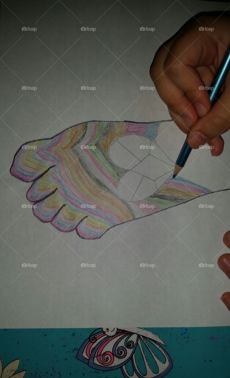 shape of feet, design with color
