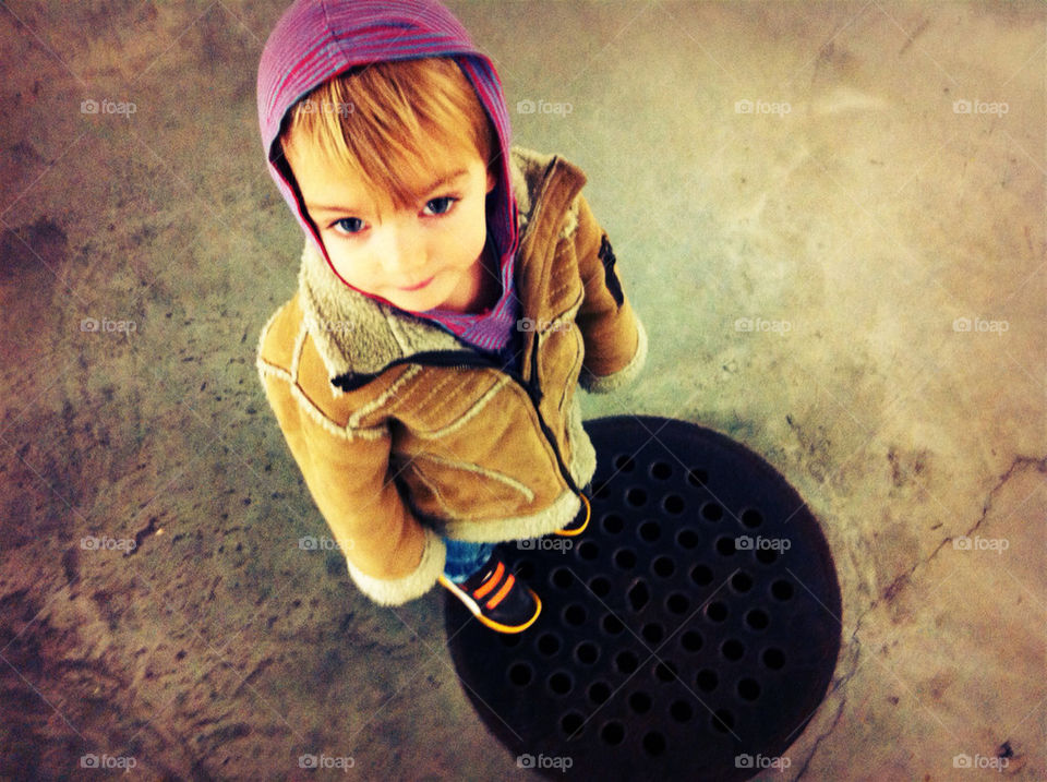 blue jacket kid boy by nivoa