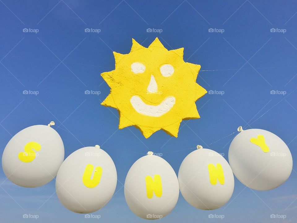 Funny weather forecast. The Sun is happy and hot