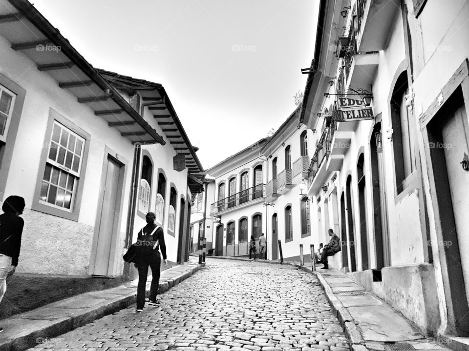 Curve street on climb