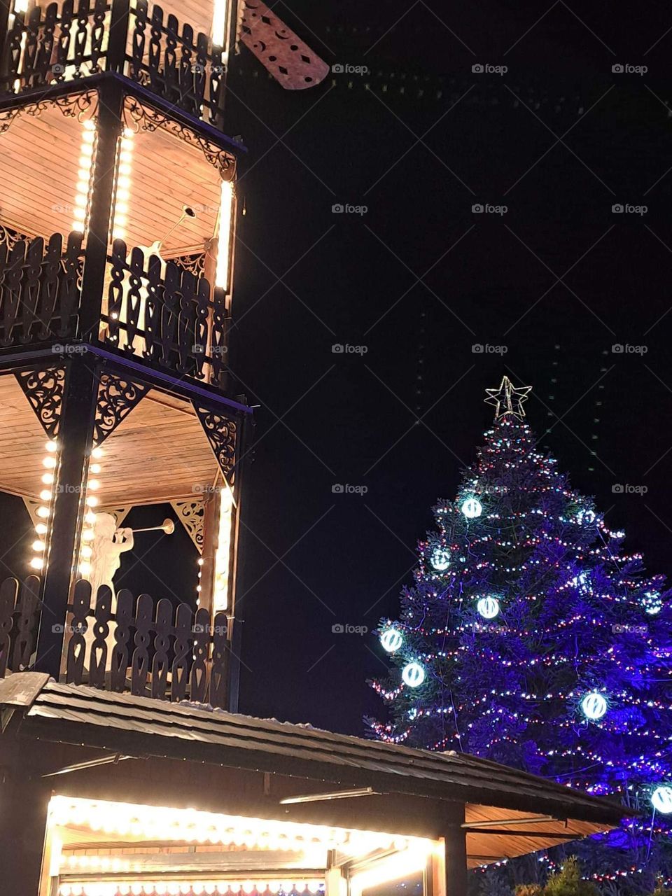 Multitude of colors at night