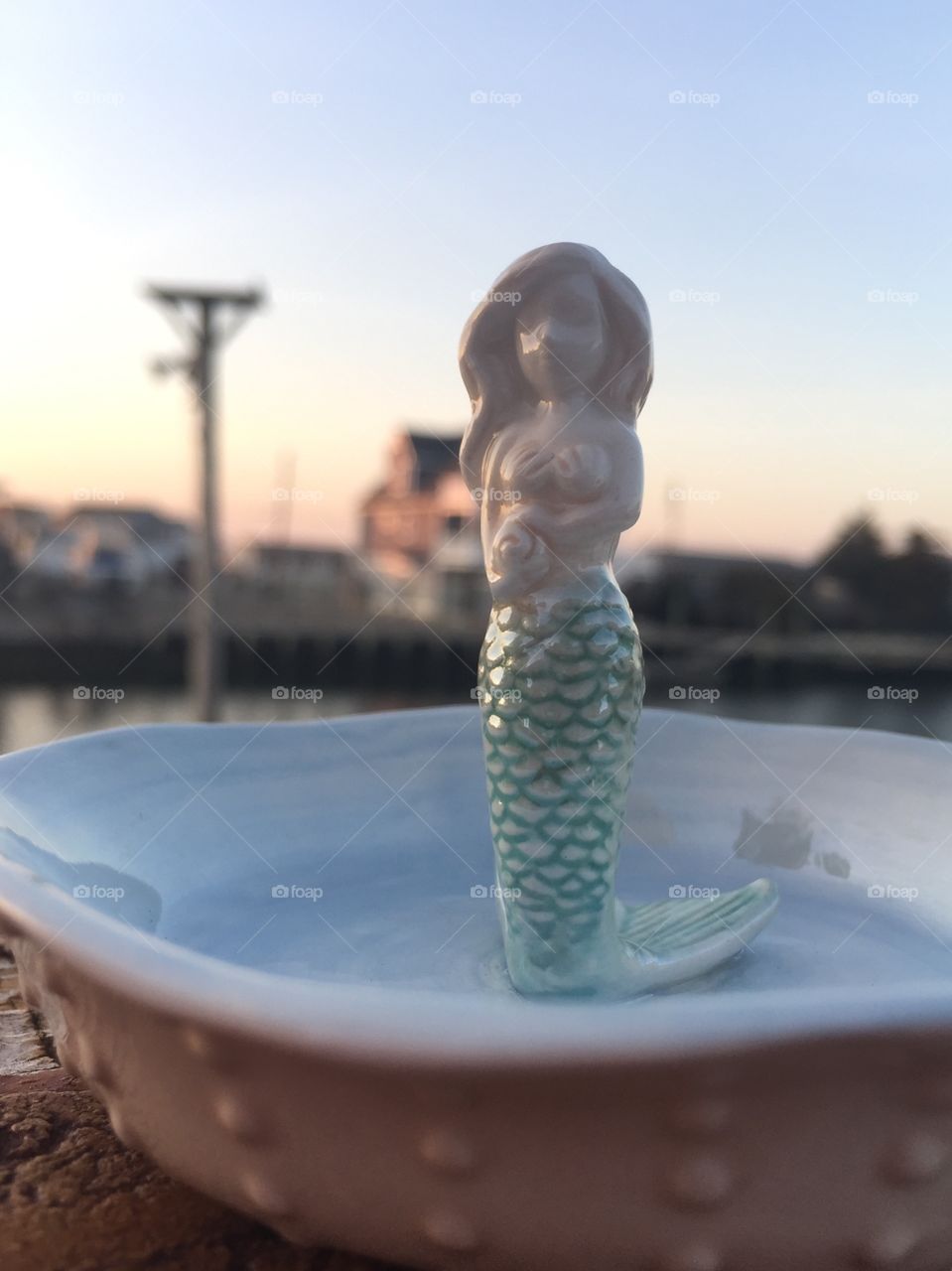 Macro of mermaid ring holder