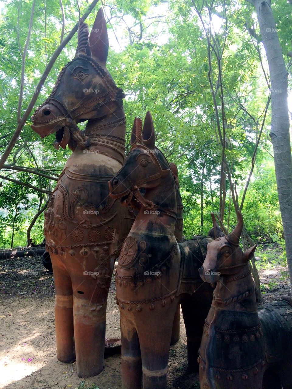 Horse statues