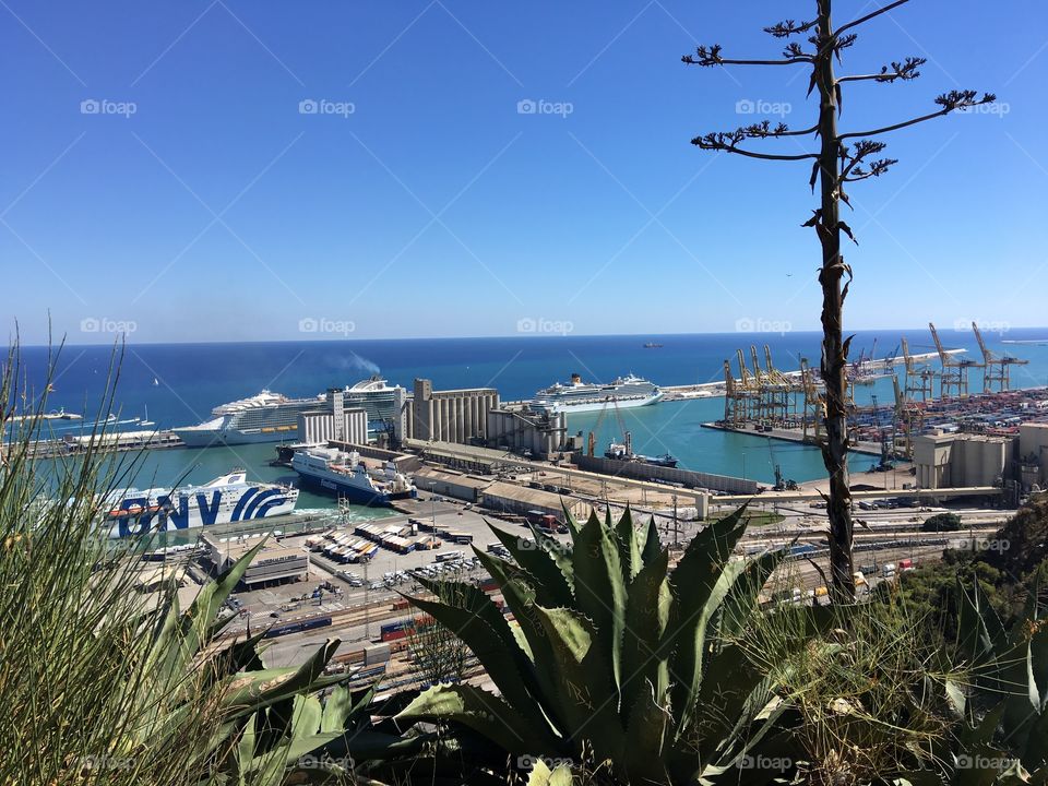 Views of sea and port 
