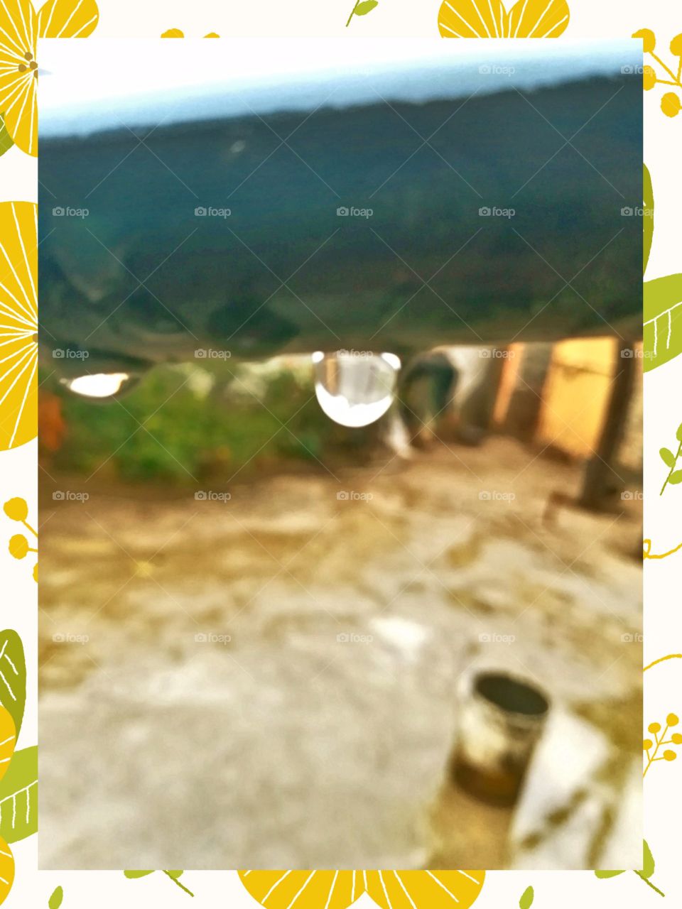 Heaven tears.
A Rain drops after heavy rain.
Rain can be a blessings or a domed.
Tears comes out from a happy heart or a sad heart.
heaven maybe happy or maybe sad that's why it rain.