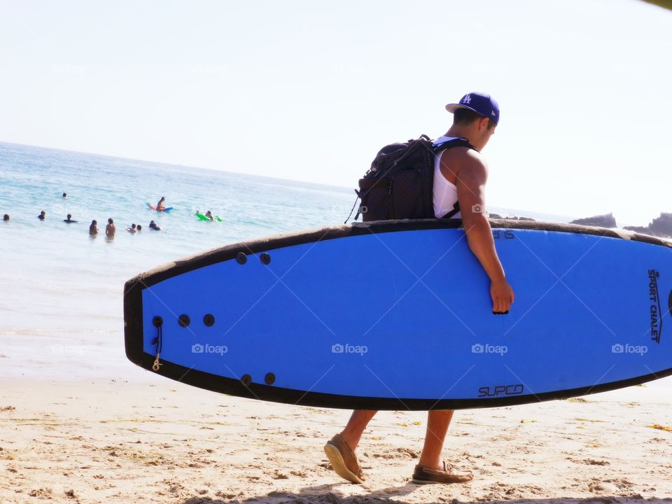 Surfer. At the beach