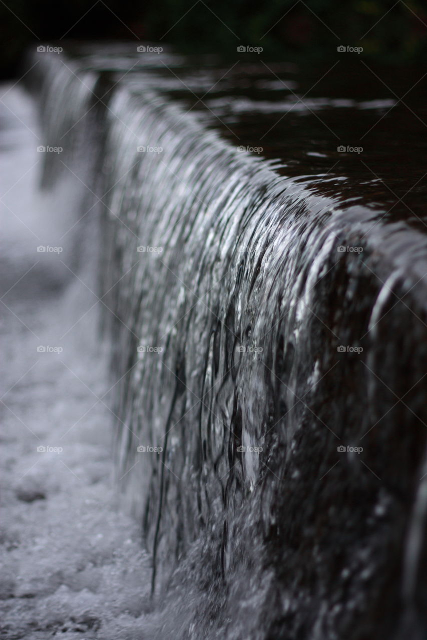 water flowing in a stream