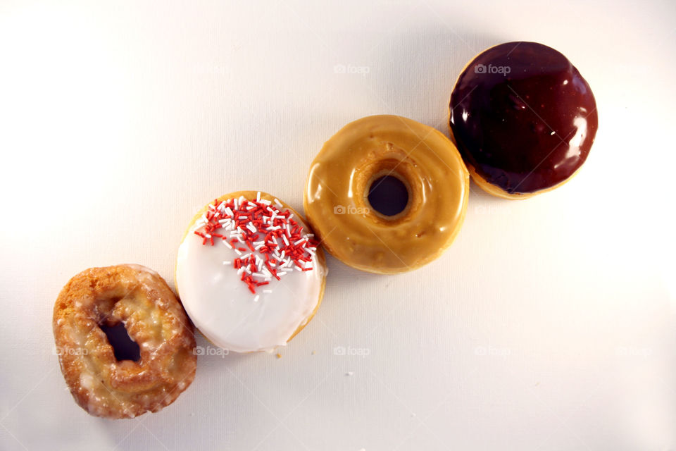 Doughnuts isolated on white