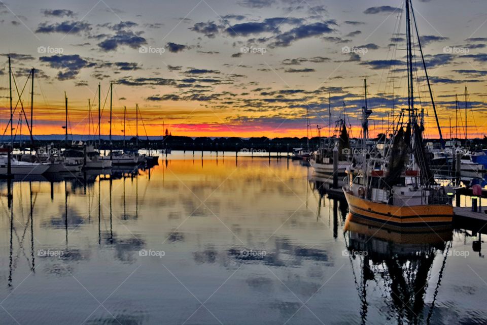 sunset in Newport Queensland