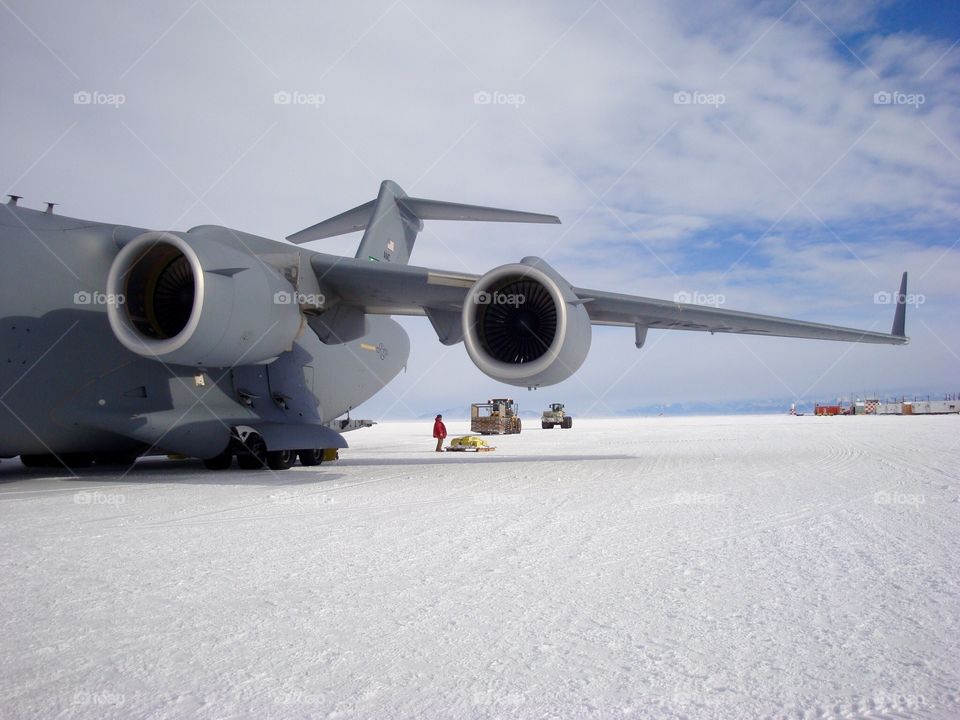 C-17 at camp McMurdo Antarctica 