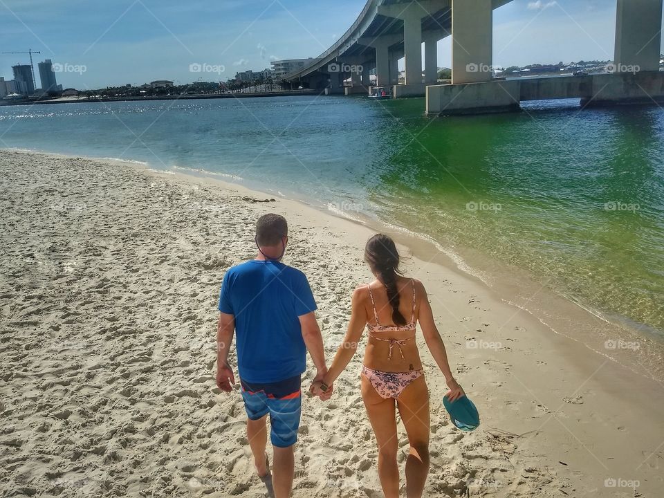 waking together...on the beach