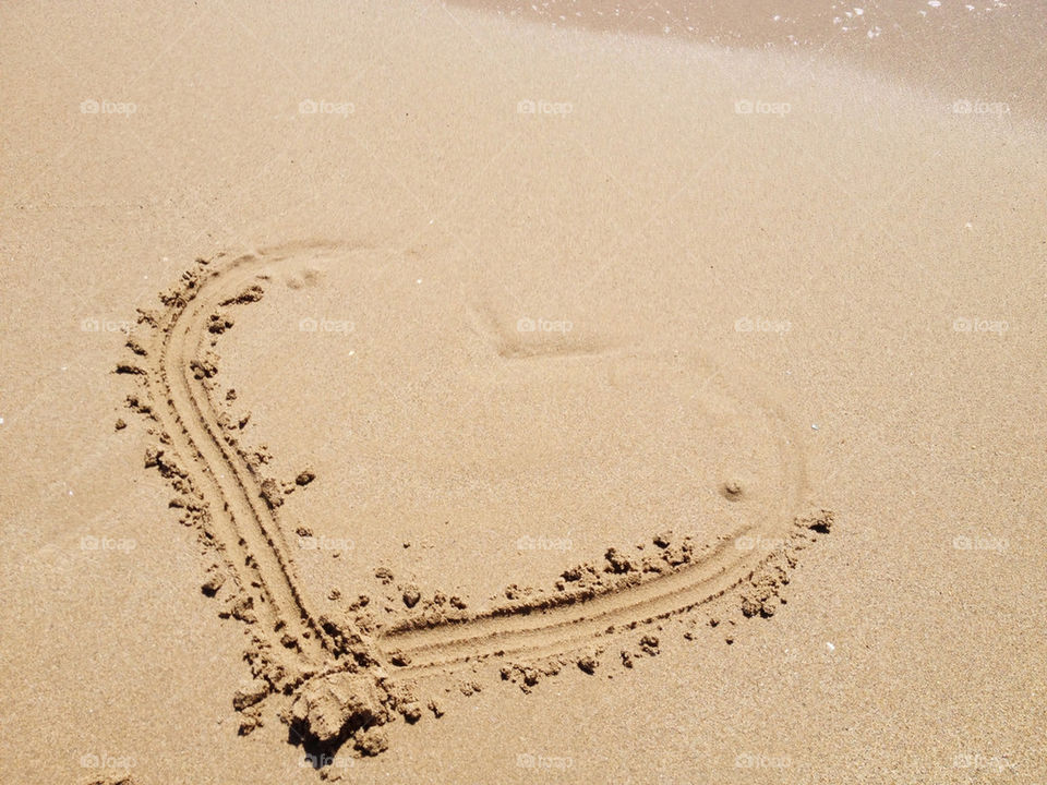 beach sand heart love by formalhaut