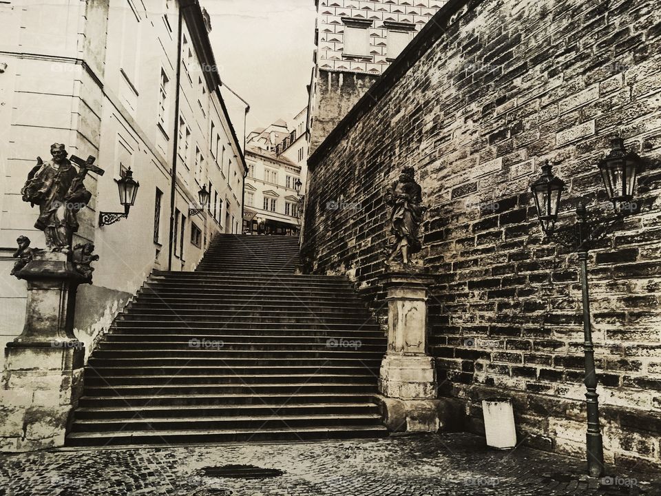 Stairs in Prague 