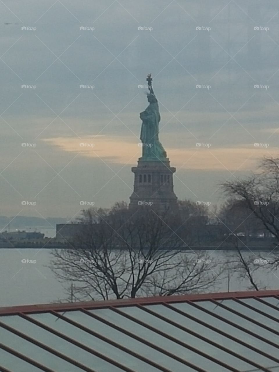 Statue of Liberty sunset