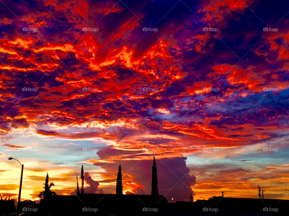 Scenic view of dramatic sky