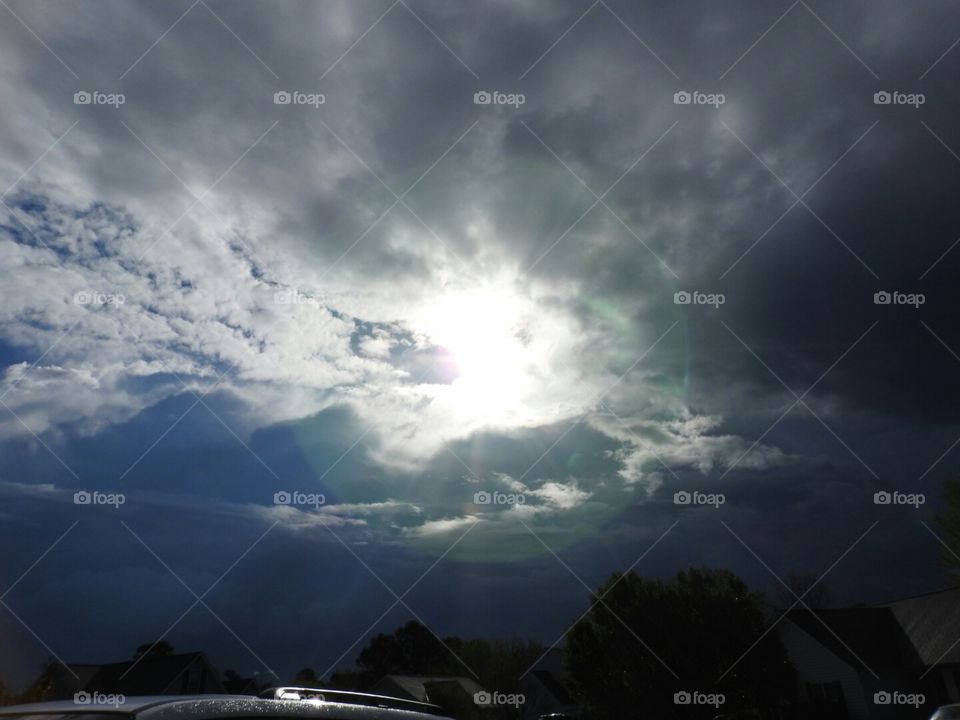 The sun bursting forth after a storm