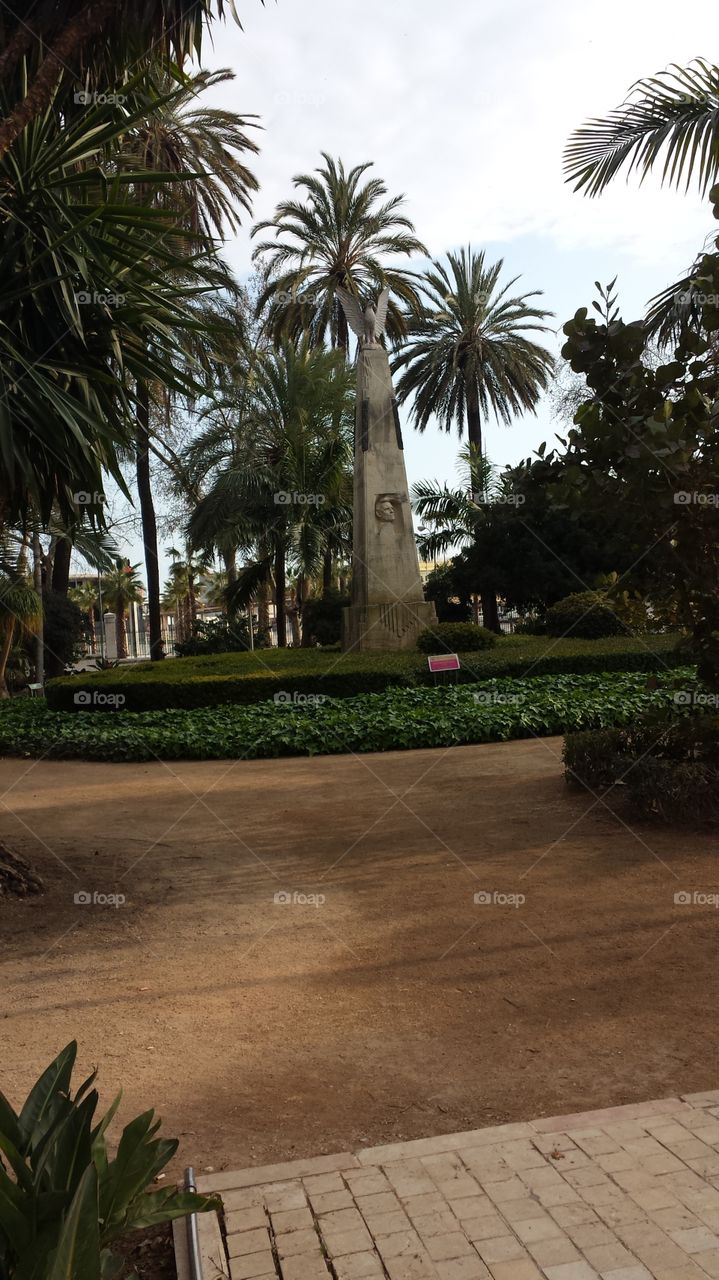 Park in Malaga, Spain