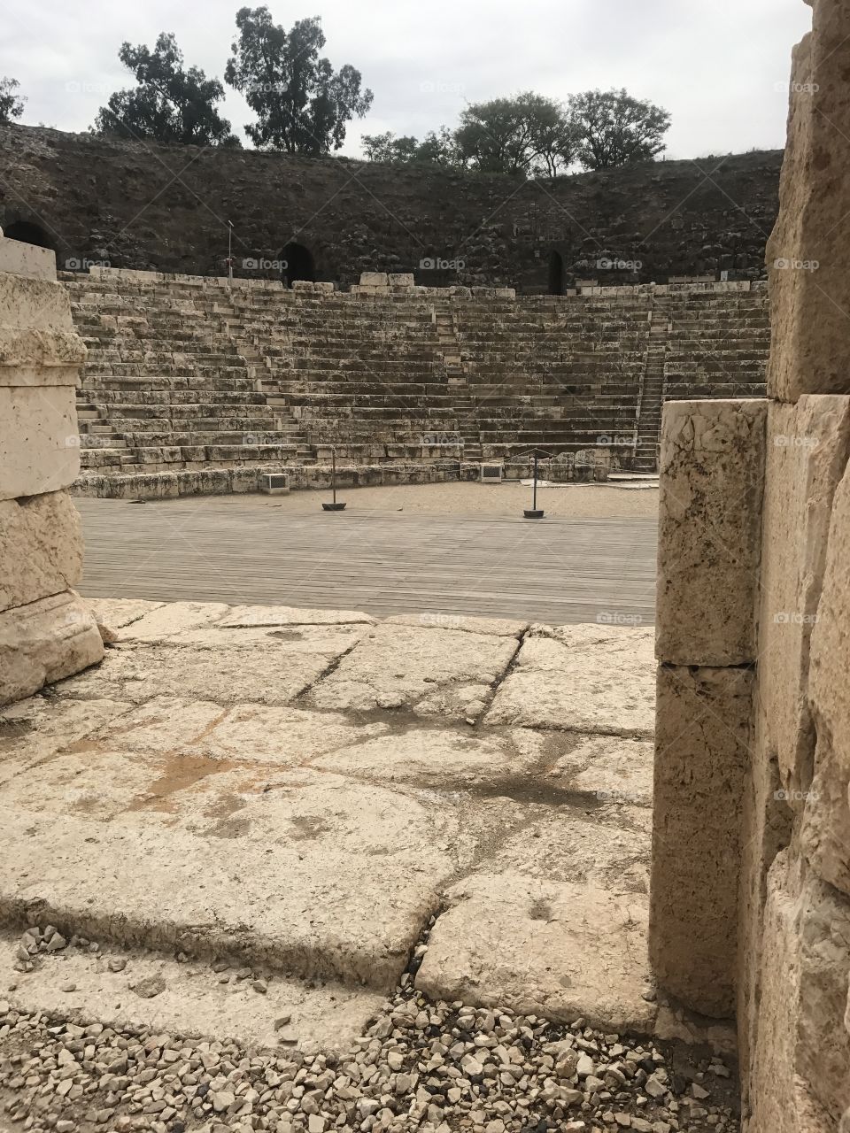 Buildings and Landmarks - Ancient Ruins Beit She'An in Israel.