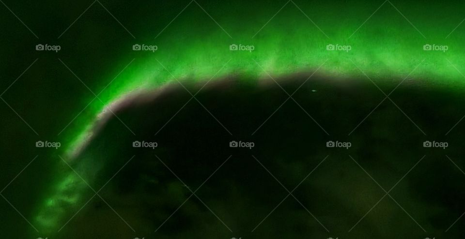 Northern lights in the north sky