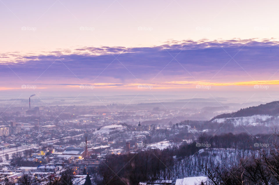 Nature landscape during sunset