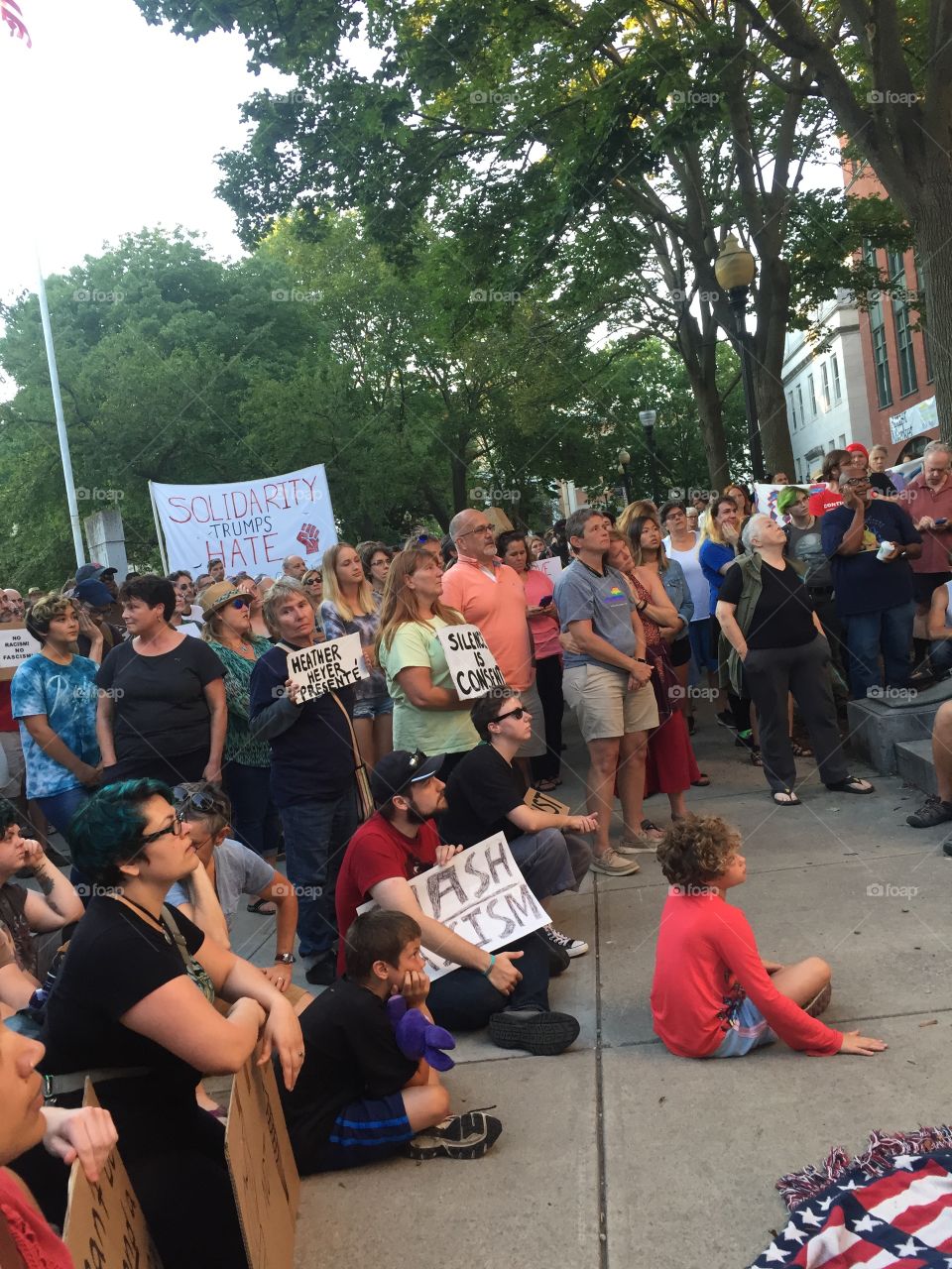 Protest in downtown Burlington
