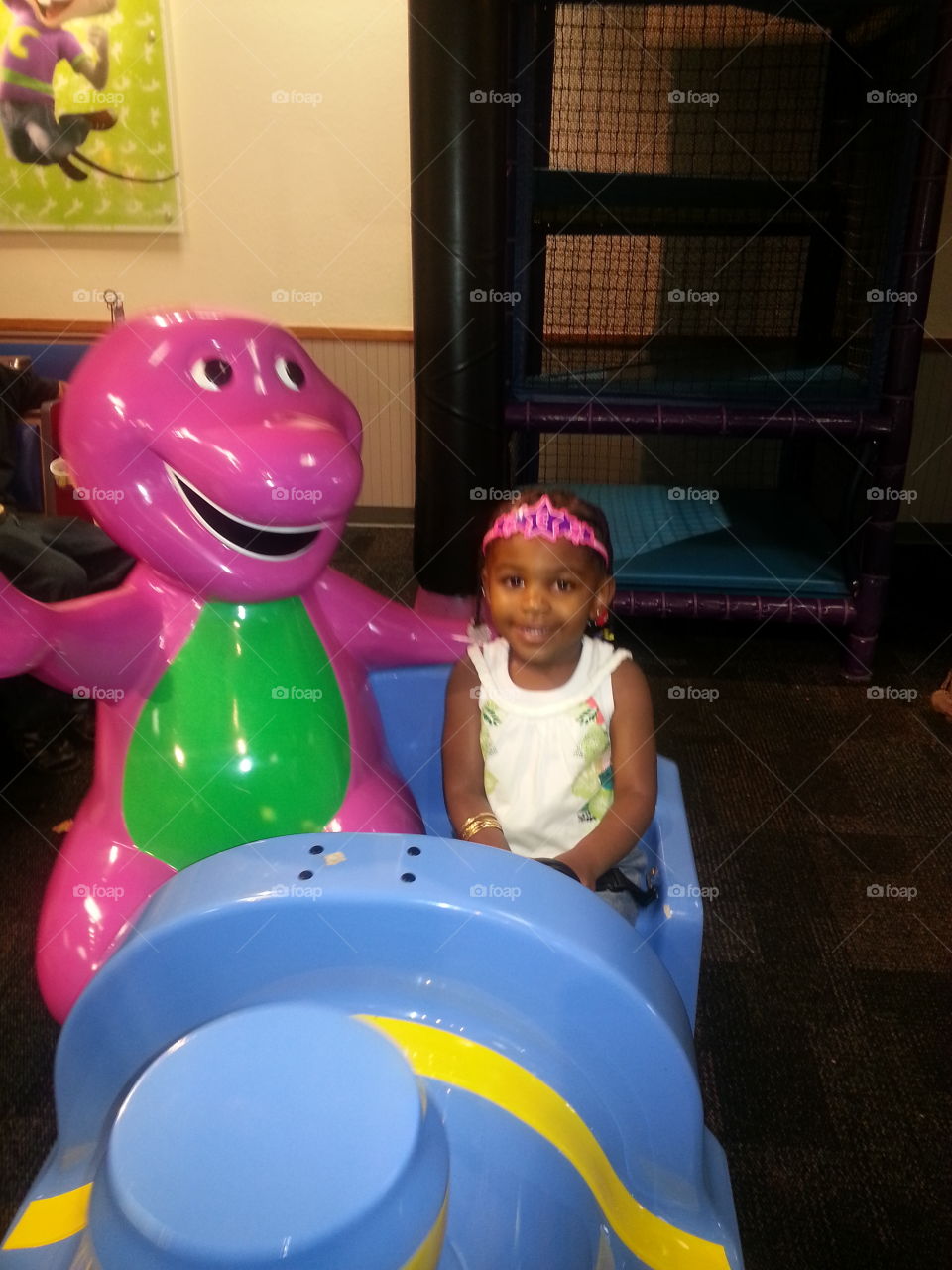 party time with barney. party at chuck e cheese