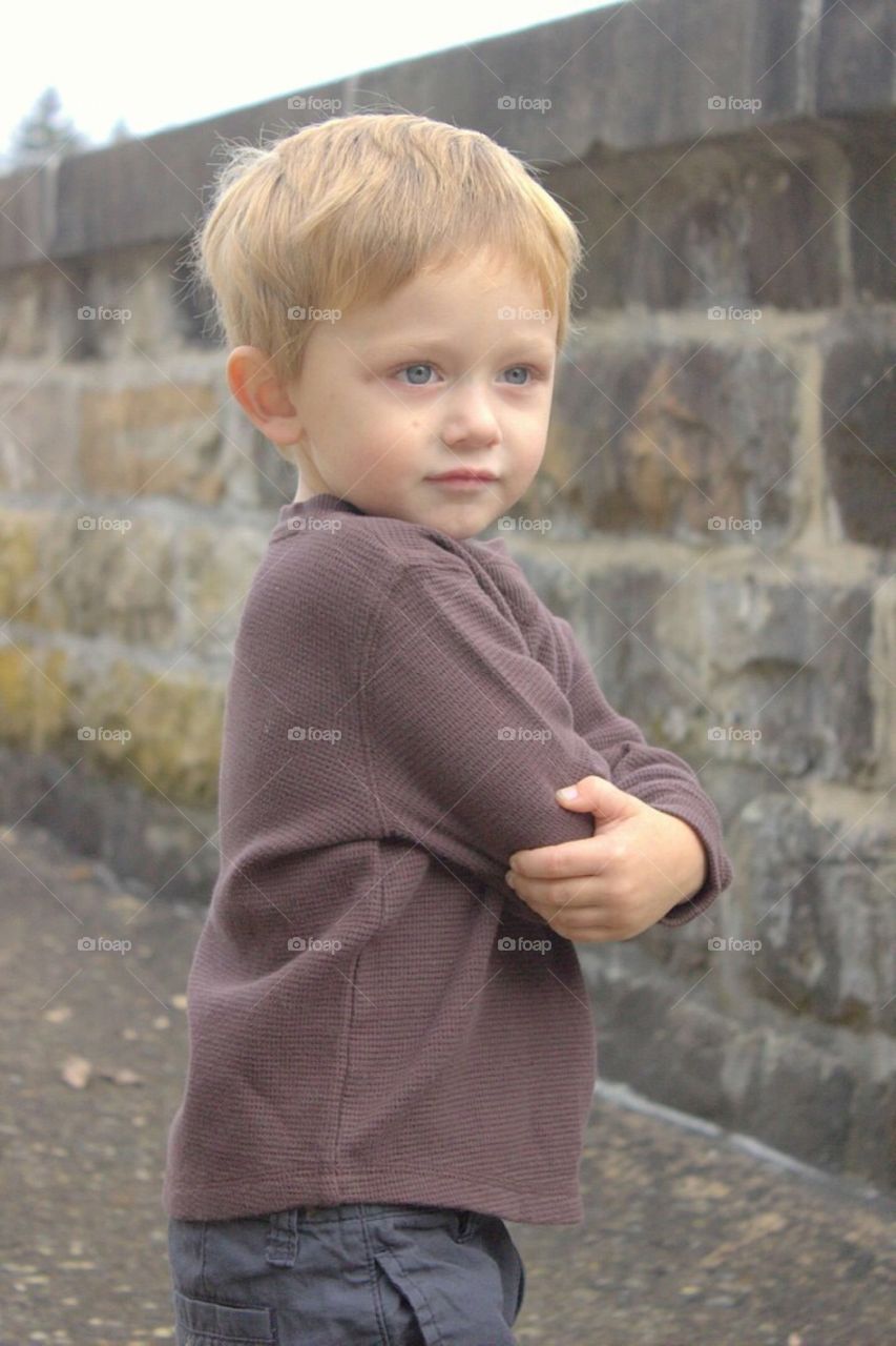 Portrait of a cute boy posing
