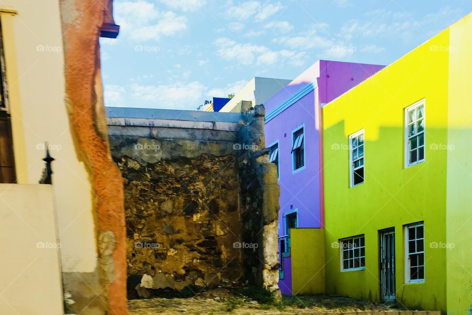Beautiful colored houses in South Africa 