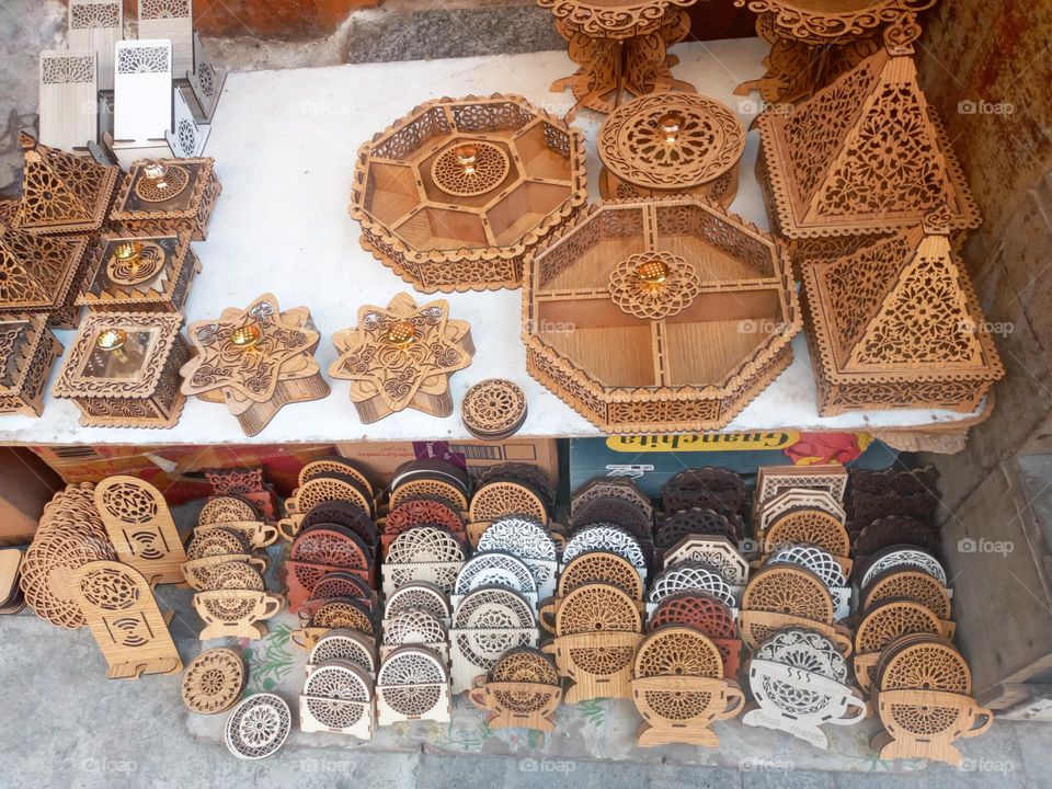 Photo objects in wood