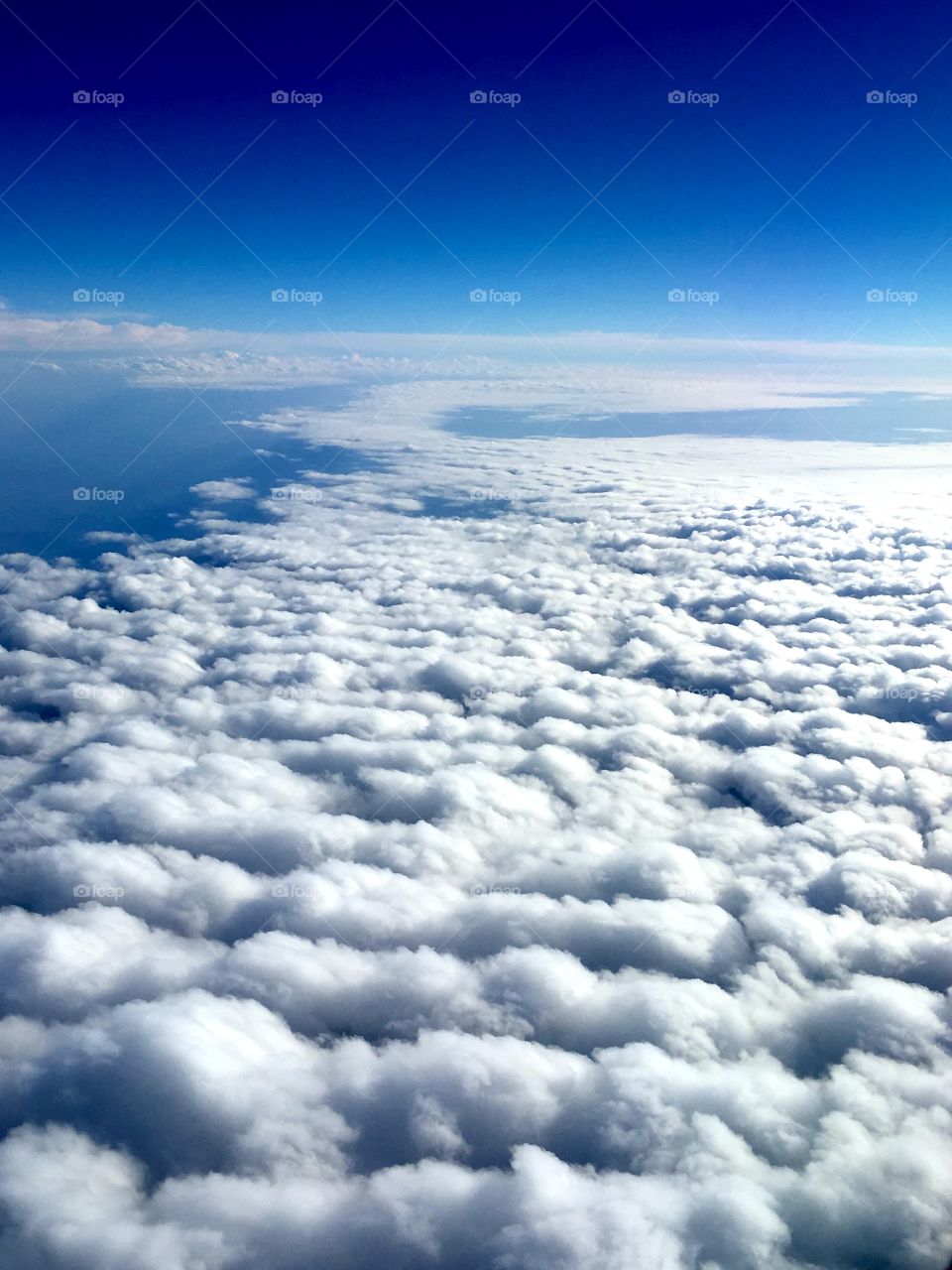 Looking down on the clouds from above.