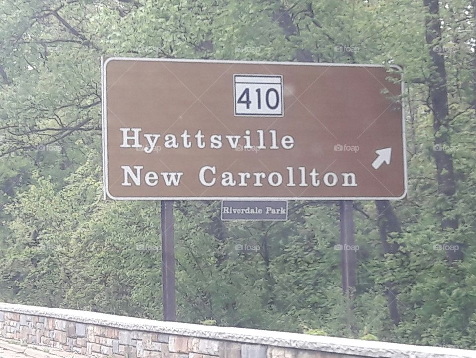 Maryland road sign