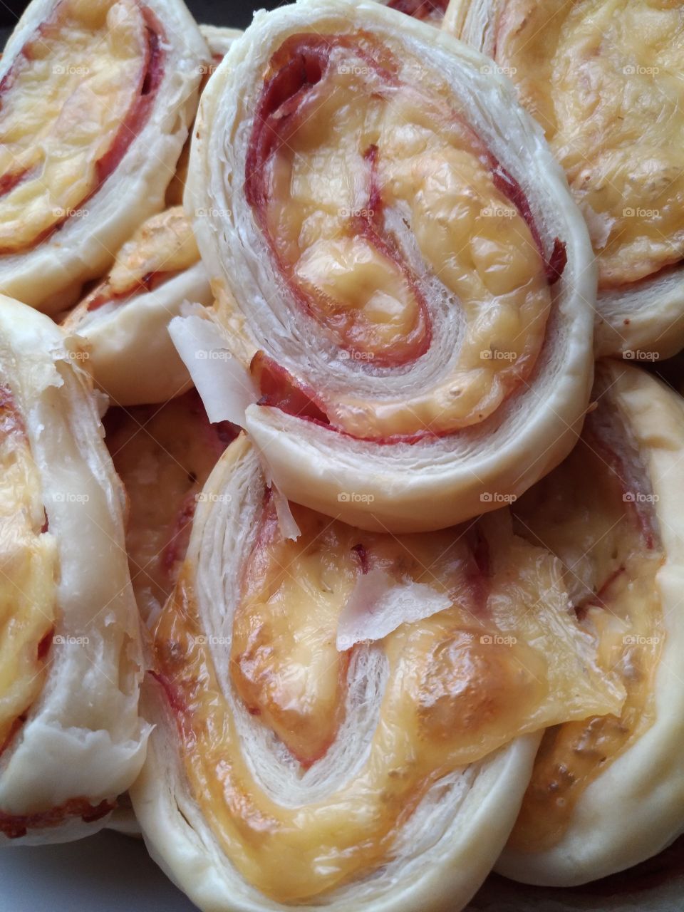 french cake with cheese and ham