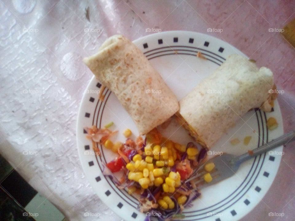 this is my first time making a wrap and I discovered that it was not very hard to make.