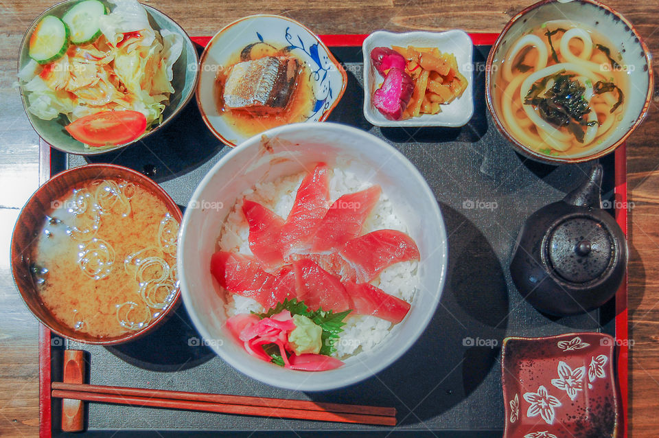 Japanese lunch at  the restaurant