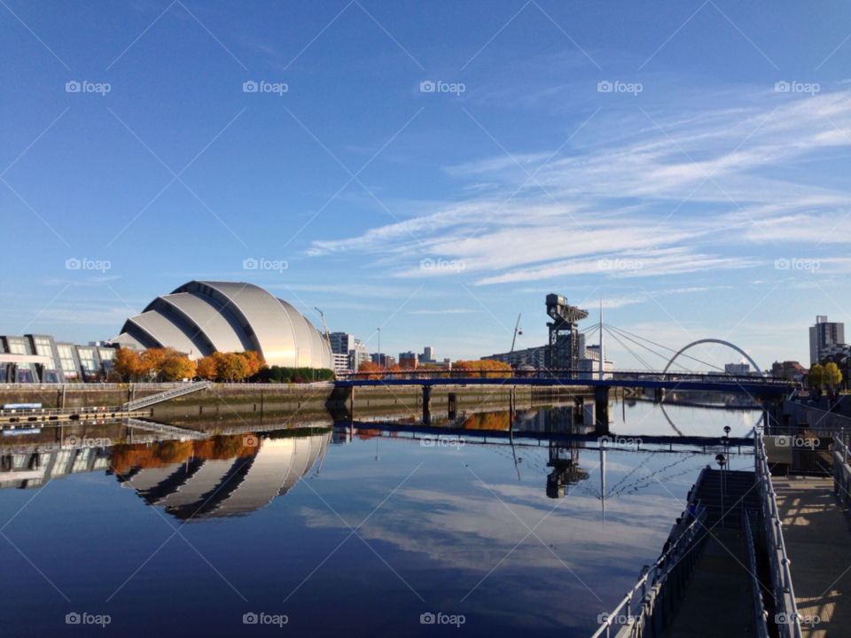 autumn river reflection glasgow by 123smaller