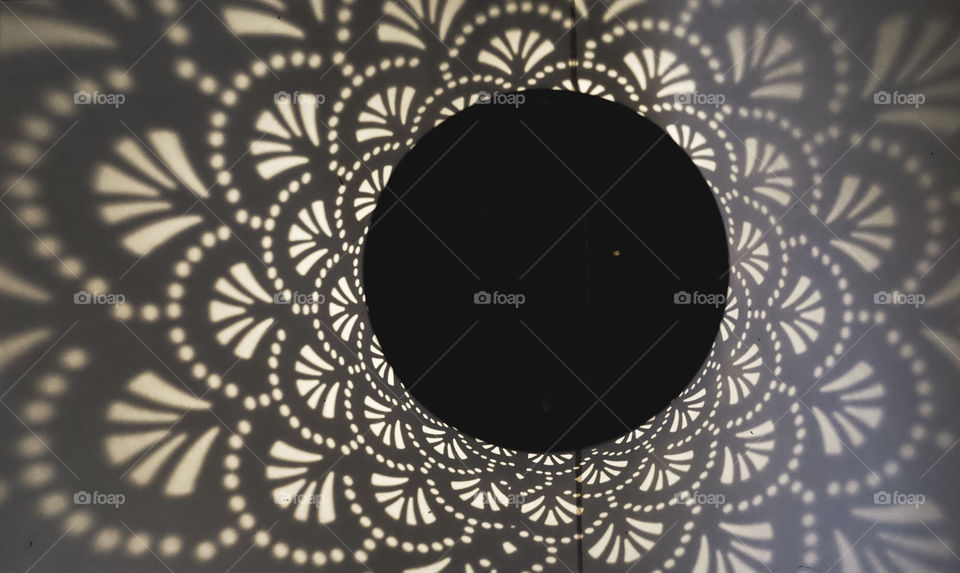 Light and shadow pattern coming from a LED lantern