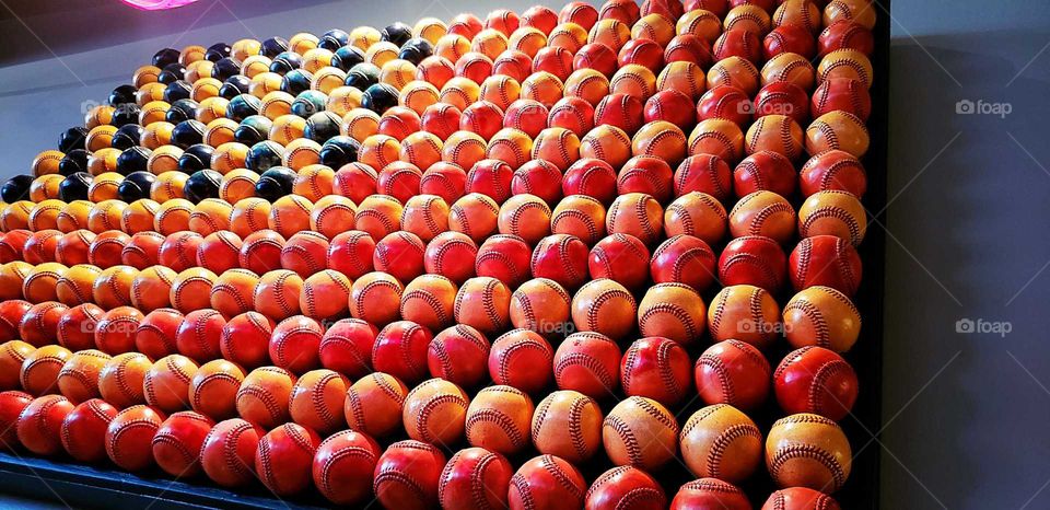 wall art of baseball