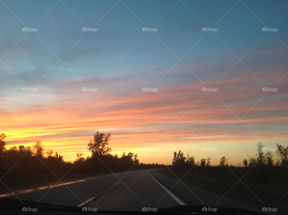 Road in northern Michigan. Just a view of Michigan. 