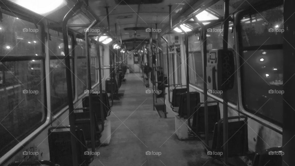 lonely tram