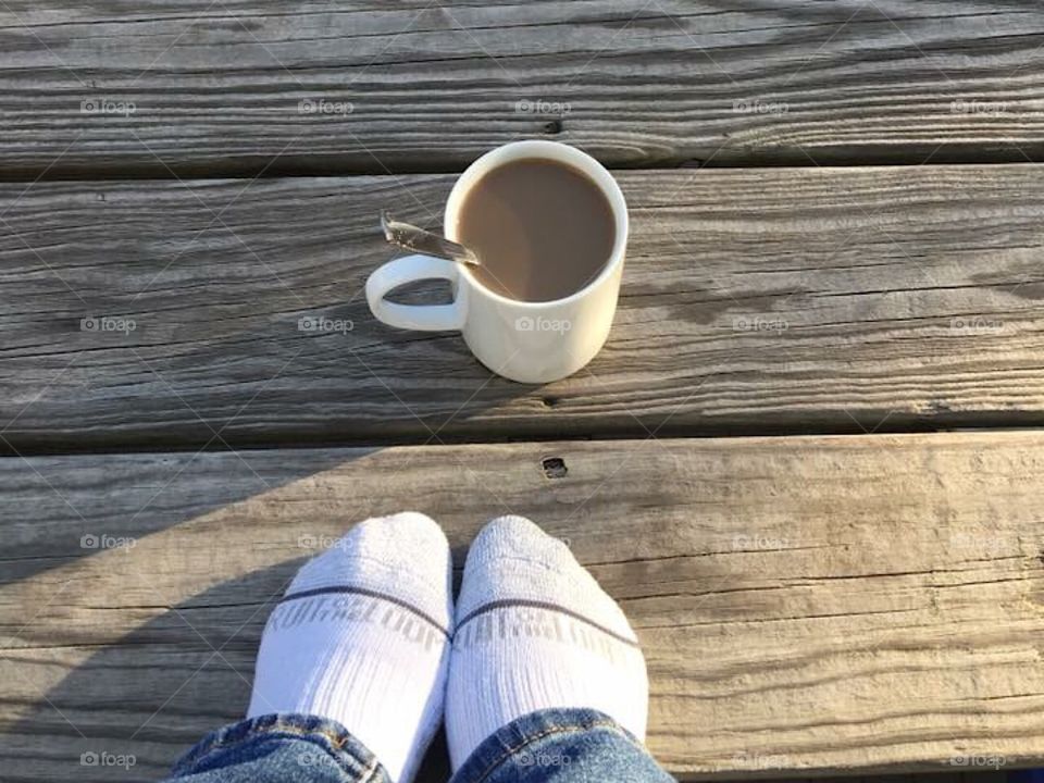 Coffee on the deck