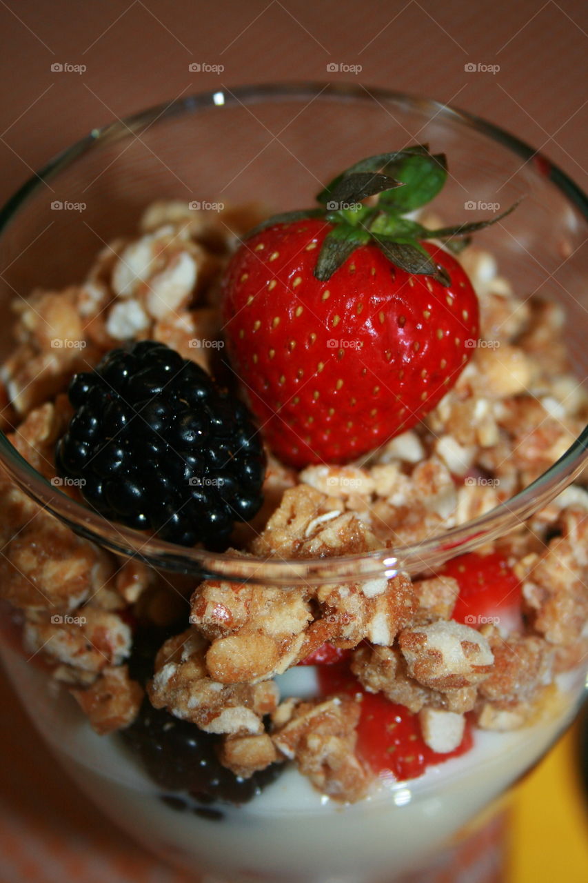 A Parfait . A yogurt parfait. 