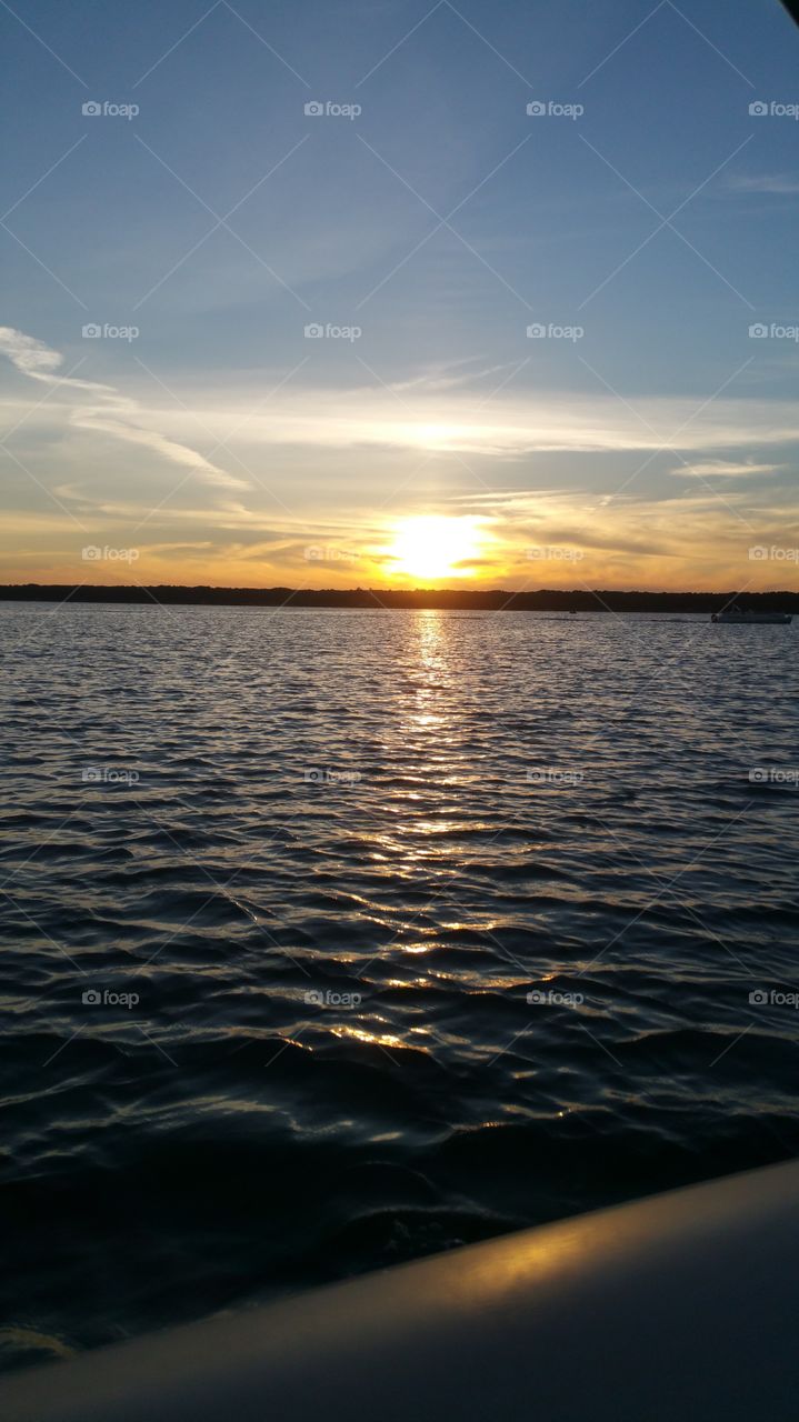 Sunset, Twin Lake in Michigan.